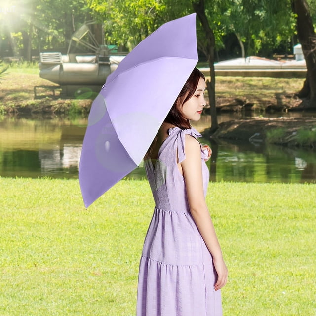 EGNMCR Ultralight Sun Umbrella Sun Protection Women Small Umbrella Portable Capsule Umbrella Mini Fold Umbrella For Sunny And Rainy Days Pocket Rain Gear