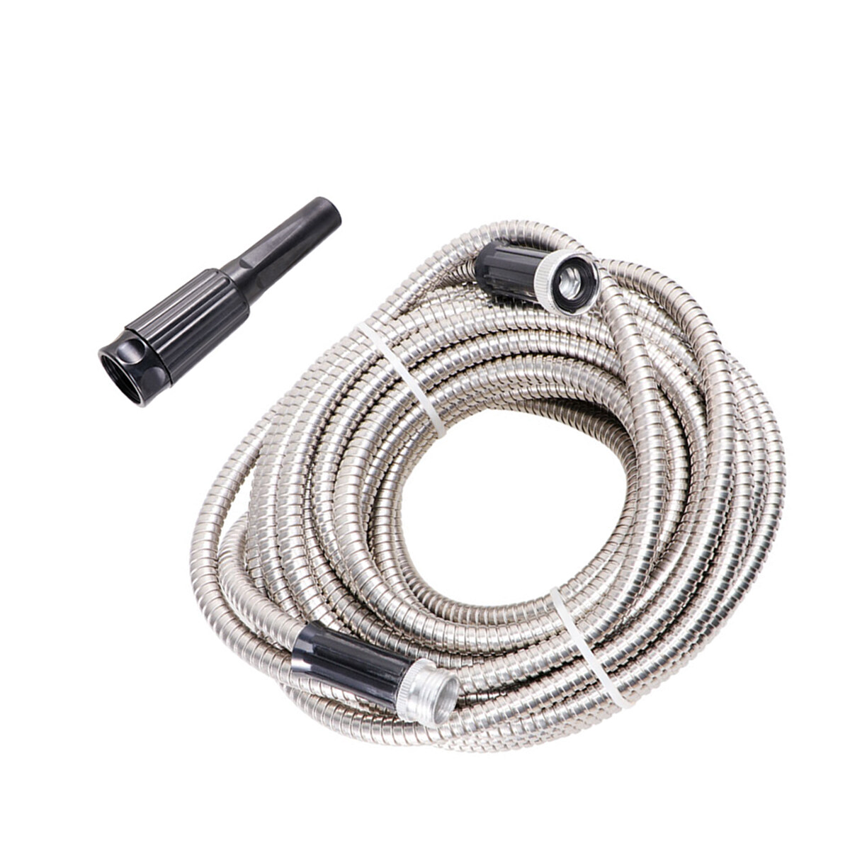 RENACLIPY Water Hose Pipe Flexible Garden Hose Silver Kink Resistant 1Set