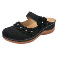 thumbnail image 2 of Dvkptbk Pantoufles pour Femmes Femmes Dames Fille Confortables Fleurs Ajourées Sandales à Bout Rond Semelle Souple Chaussures Chaussures pour Femmes, 2 of 8