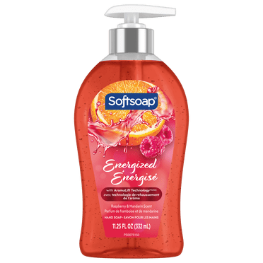 Softsoap Energized Liquid Hand Soap, Raspberry and Mandarin Scent, 332 ml