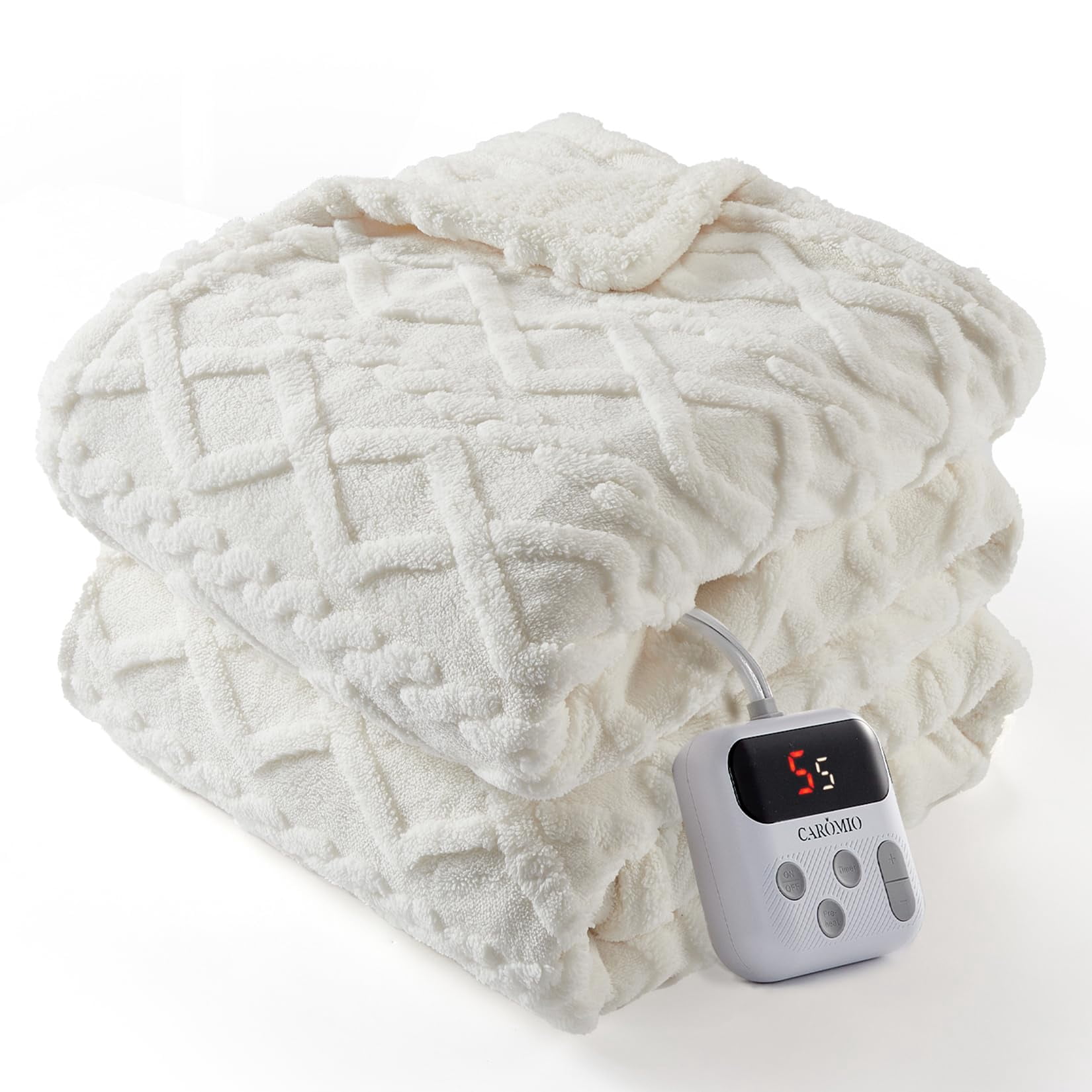 EDTara ETL Certified Sherpa Electric Blanket, Fast Heating with 10 Adjustable Heat & Timer Levels, Machine Washable