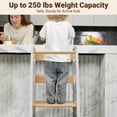 thumbnail image 4 of COSYLAND 3 Levels Adjustable Toddler Standing Tower - 33.5IN/85CM Stable Kids Kitchen Step Stool with Protective Crossbar - Wooden Toddler Kitchen Stool Helper(White & Natural), 4 of 8