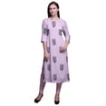 thumbnail image 1 of Bimba Kurta à Manches 3/4 Imprimée Kurti Droite Vêtements d'Été pour Femmes, 1 of 6