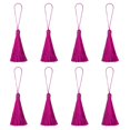 thumbnail image 1 of Unique Bargains 6.5' Silky Bookmark Tassels with Loop for DIY Craft Accessory, 8Pack Rose Red, 1 of 5