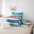 thumbnail image 5 of YST 7 Pcs Summer Shell Starfish Bed In A Bag Red Flip Flops Print Comforter Set Full Hawaii Beach Ocean Bedding Sets Tropical Coconut Trees Sheet Set with Comforter, 5 of 5