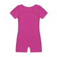 thumbnail image 3 of inhzoy Filles Enfants Manches Courtes Extensible Ballet Danse Justaucorps Unitard Justaucorps Combinaison Biketard Tenue de Danse Violet 10, 3 of 5