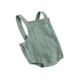 thumbnail image 1 of Cotton Linen Suspender Overalls for Baby  Sleeveless Solid Color Romper, 1 of 9