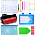 thumbnail image 1 of 22 Pieces of 5D Diamond Painting Tools and Accessory Kits for Diamond Painting Art 22 Pieces of DIY Diamond Painting Tool Accessories, Diamond Storage Box, 1 of 5
