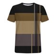 thumbnail image 4 of Weiqiqre T-Shirts pour Homme T-Shirt à Manches Courtes à Blocs de Couleur Col Ras du Cou Chandail Décontracté Basique, 4 of 4
