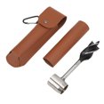 thumbnail image 1 of Wood Drill Bit Tool, Portable Hand Auger Wrench Practical Multifunctional  For Outdoor Activity Brown PU Leather Bag And Holster, 1 of 8