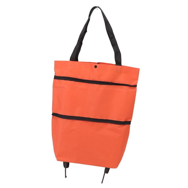 Foldable Bag Large Capacity Shopping Pull Cart Zipper Design Oxford Cloth, Shopping Cart For Shopping Camping