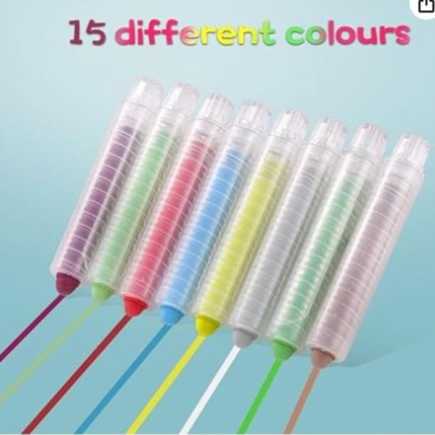 NyxSeat Lot de 12 craies solubles dans l'eau avec 1 serviette, rotatives et réglables, crayons de couleur pour enfants NyxSeat Lot de 12 craies solubles dans l'eau avec 1 serviette, rotatives et réglables, crayons de couleur pour enfants