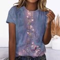 thumbnail image 2 of Birdeem Womens Casual Retro Printed Round Neck Short Sleeved Top, 2 of 4