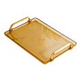 thumbnail image 1 of veasfak Serving Tray with Handle Storage Organizer Coffee Table Tea Tray Vanity Tray amber medium, 1 of 9