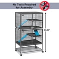 thumbnail image 4 of MidWest Ferret Nation 36"x25"x63.25" Double Unit Small Animal Cage, 4 of 7