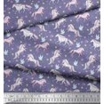 thumbnail image 3 of Soimoi Velvet Fabric Dot,Star & Unicorn Animal Fabric Prints By Yard 58 Inch Wide, 3 of 3