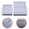 thumbnail image 4 of 4 Pack Lave-Linge Pieds Coussinets Carrés Anti-Vibrations Choc Antidérapant et le Bruit Annulation Hauteur Réglable Coussinets pour Lave-Linge Sèche-Linge Réfrigérateur Meubles Appareils Ménagers, 4 of 8