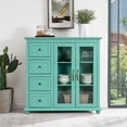 thumbnail image 2 of Giantex Sideboard Buffet Cabinet w/4 Drawers & Dual-Open Glass Doors, Kitchen Buffet Storage Cabinet, Green, 2 of 8
