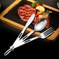 thumbnail image 2 of Outdoor Camping Cutlery Picnic Stainless Steel Knife Fork And Spoon Travel Portable Cutlery, 2 of 9