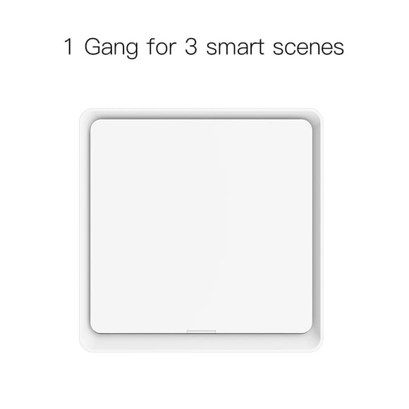 Mistaha Wireless Scene Switch Push Button Smart Switch Wall Panel Battery Powered Tuya/ Smart Life APP Remote Control for Smart Home Devices(ZigBee Hub Required), White 1 Gang