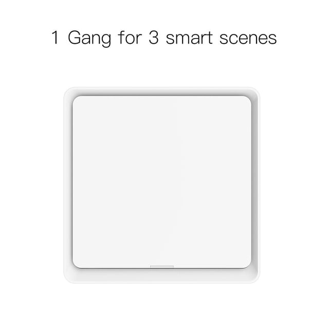 Mistaha Wireless Scene Switch Push Button Smart Switch Wall Panel Battery Powered Tuya/ Smart Life APP Remote Control for Smart Home Devices(ZigBee Hub Required), White 1 Gang