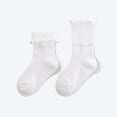 thumbnail image 2 of REDARER Girls' Ruffled Crew Socks - Soft Selvedge Cotton Socks for Winter/Autumn, Comfortable Mid-Calf Princess Socks, 2 of 5