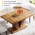 thumbnail image 5 of Tribesigns 47" Dining Table for 4, Wood Kitchen Dinner Table for Home, Dining Room, Walnut, 5 of 5