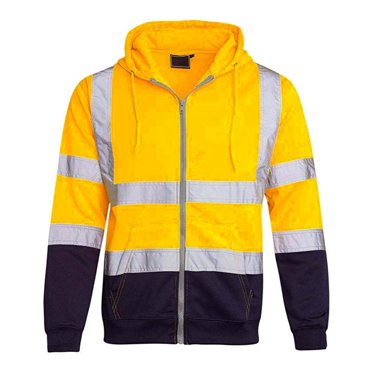 Men's Hooded Sweatshirt Reflective Jacket Traffic Work Jacket Construction Site Safety Jacket Winter Autumn Hoodie Yellow Orange Green High Visibility Jacket Coat