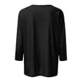 thumbnail image 4 of Elvqul Chemises de Mode pour Femmes Grande Taille T-Shirts de la Saint-Patrick Manches 3/4 Imprimé Col Rond Mignon Vert Hauts pour Dames, 4 of 5