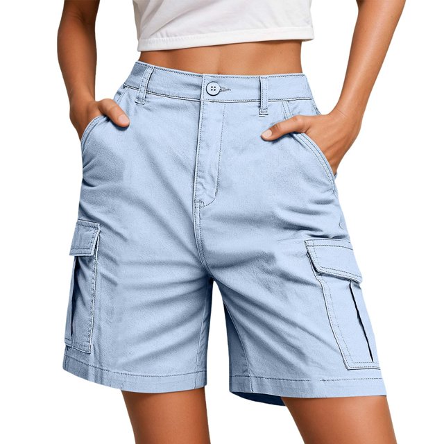 Women's Casual Cargo Shorts for Everyday Comfort with Multiple Pockets and Relaxed Fit for Summer Activities