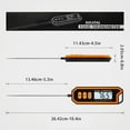 thumbnail image 3 of Instant Read Meat Thermometer with Extra Long Probe, Backlight Display & Fast Accurate Readings for Grilling, Smoking, and Kitchen Cooking, 3 of 8