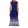 thumbnail image 4 of Robes d'Été pour Femmes 2023 Tendance Mode pour Femmes Col en V Sans Manches Été Soirée Fête Imprimé Dames Poche Gilet Longue Robe Taille Empire Robes pour Femmes 2023 en Liquidation, 4 of 6