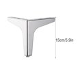 thumbnail image 4 of 4 Pieces Furniture Feet Sofa Foot Components Supporting Fittings Modified Component Cabinet Desk Support Legs Replacement Silver 15cm, 4 of 6