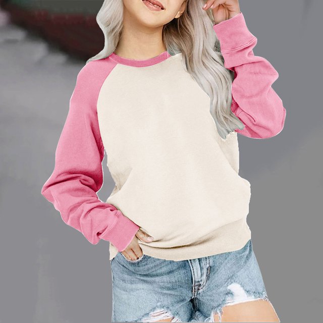 Mefallenssiah Sweat à Manches Longues pour Enfants Garçons Filles Tout-Petits Col Rond Pull Décontracté Vêtements pour Adolescentes