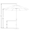 thumbnail image 2 of California Umbrella 11' Patio Umbrella in Seville Seaside, 2 of 2