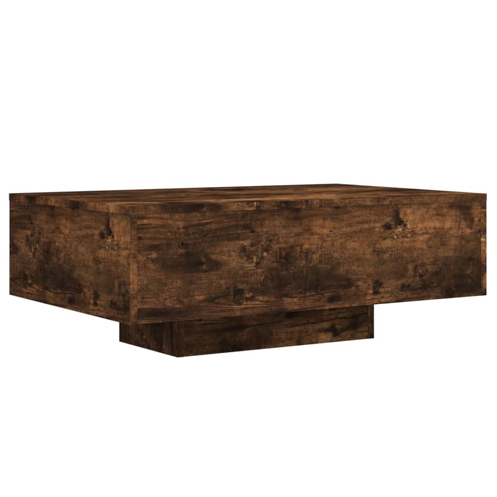 vidaXL Coffee Table with LED Lights Couch End Side Desk Living Room Furniture
