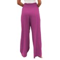 thumbnail image 4 of MAWCLOS Women's High Waist Wide Leg Lounge Pants, Rose Red, M, 4 of 4