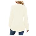 thumbnail image 3 of Bellella Pull Tricoté pour Femmes Couleur Unie Col Rond Pull de Travail Tops Abricot m, 3 of 3