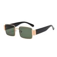 thumbnail image 1 of R-18 Green Trendy Sunglasses Wide Leg Metal Frame #2owzG, 1 of 6