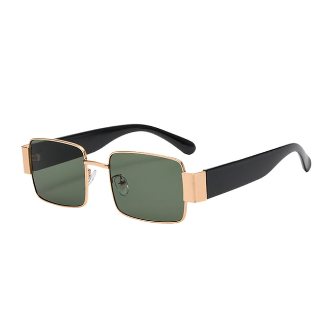 R-18 Green Trendy Sunglasses Wide Leg Metal Frame #2owzG