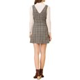 thumbnail image 3 of INSPIRE CHIC Robe Chasuble Salopette Sans Manches à Bretelles Pied-de-Poule pour Femme m Brun Noir, 3 of 8