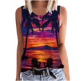 thumbnail image 2 of lSLJS Women Floral Printing Tank Round-Neck Sleeveless Block Tunic Tee Tops, Womens Tank Tops, 2 of 5
