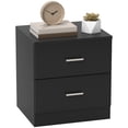 thumbnail image 1 of HOMCOM Bedside Table with 2 Drawers, Modern Nightstand for Bedroom, Black, 1 of 10