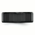 thumbnail image 3 of Ceramic Black 8mm Edge Wedding Band Ring Man Fancy  For Dad Mens  For Him, 3 of 10