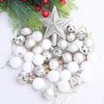 thumbnail image 4 of Silver 36Pcs Christmas Ornament Set Colorful Painted Christmas Balls For Tree Decoration Party Gift Box Home Holiday Decor Shatterproof Plastic Hanging Balls 104G, 4 of 7
