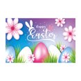 thumbnail image 1 of Agiferg Easter Banner Holiday Decorations Eggs Bunny Banner Cloth Holiday Party Photo Background, 1 of 5