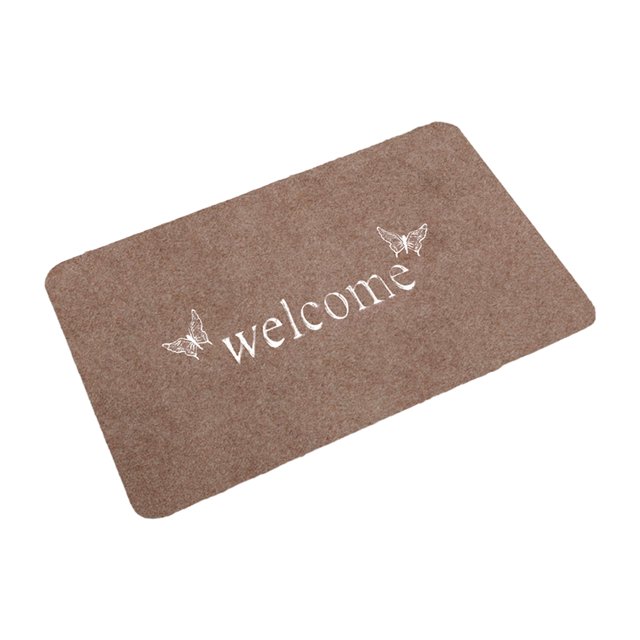 kurtrusly Tapis de Porte Antidérapant à Absorption d'Eau Super Forte pour Entrée Intérieure et Extérieure Papillons Gris 1 Ensemble