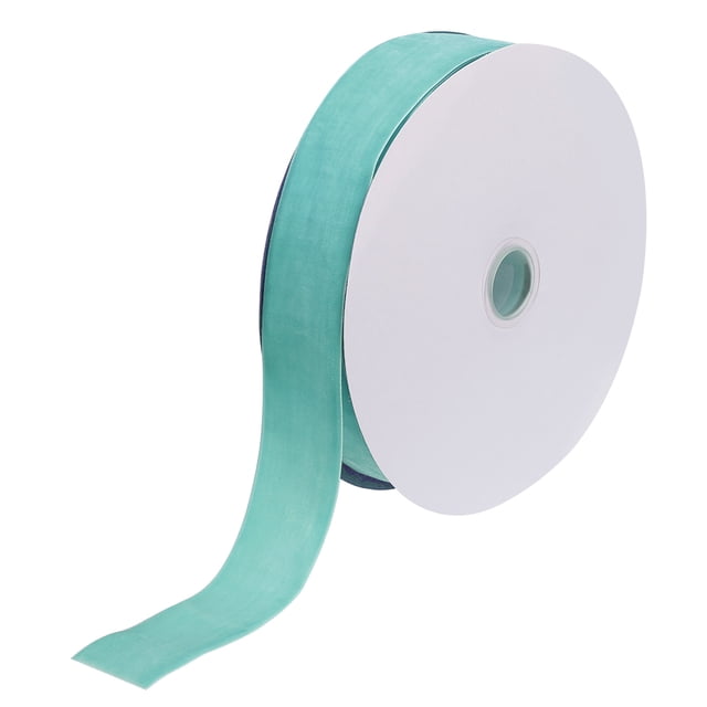 Unique Bargains Velvet Ribbon 1 1/2 Inch x 10 Yard Single Face Spool Silky DIY Crafts Gift Wrapping Bow Decoration Lake Blue