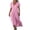 14-pink summer dresses for women, variant on UPPADA Women's Summer Plus Size Dress Cotton Linen Flowy Maxi Dress Short Sleeve Casual Sundress V Neck Waist Wrap Dresses Flowy Beach Dress,Robe Elegante Pour Femme Chic Brown,XXL