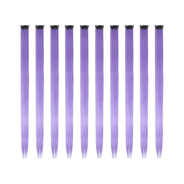 10X Extensions de Perruque Bradem Liquidation, Extensions de Cheveux Colorées, Multi-Couleurs Mèches de Fête à Clipser en Cheveux Synthétiques, Extensions de Cheveux & Accessoires D, Attrape les Cheveux